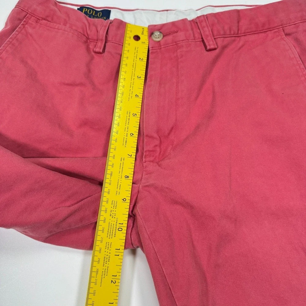 Polo Ralph Lauren Mens Tag 33x32 Fit 31x29 Coral Slim Fit Chino Pants Preppy